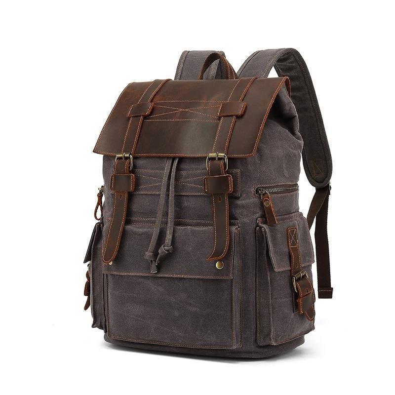 Woosir Waxed Canvas Laptop Backpack Mens