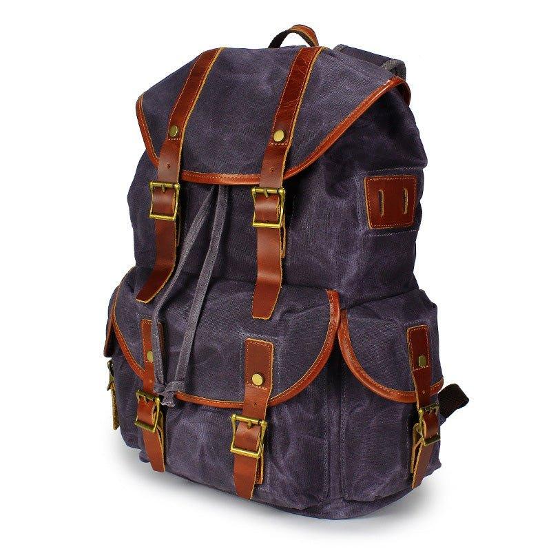 Wax Canvas Vintage Backpack with Laptop Sleeve