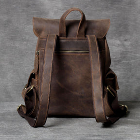 Woosir Women Backpack Leather Brown